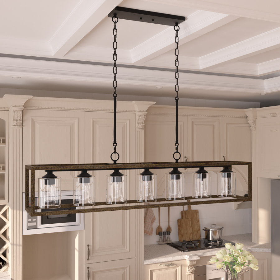 Greeley 7-Light Kitchen Island Rectangle Chandelier