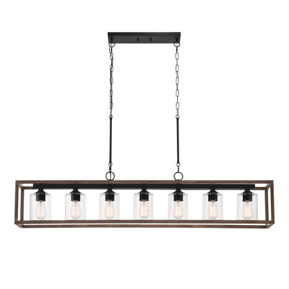 Greeley 7-Light Kitchen Island Rectangle Chandelier