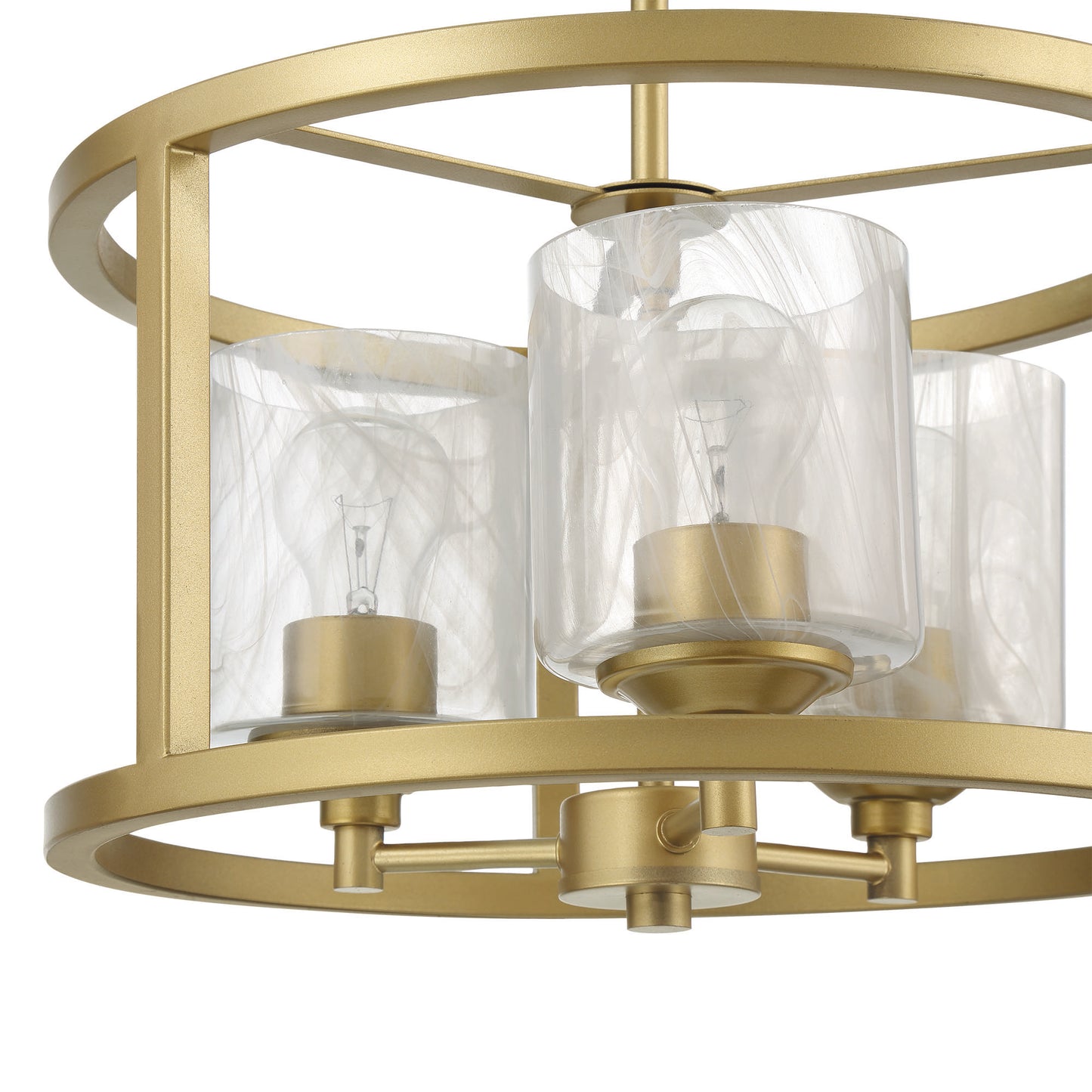 Annie 3-Light Glass Semi Flush Mount