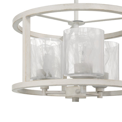 Annie 3-Light Glass Semi Flush Mount