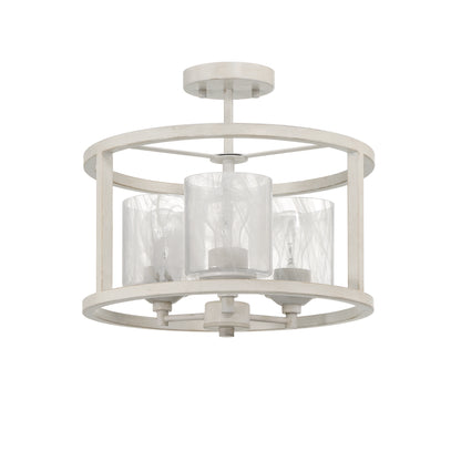 Annie 3-Light Glass Semi Flush Mount