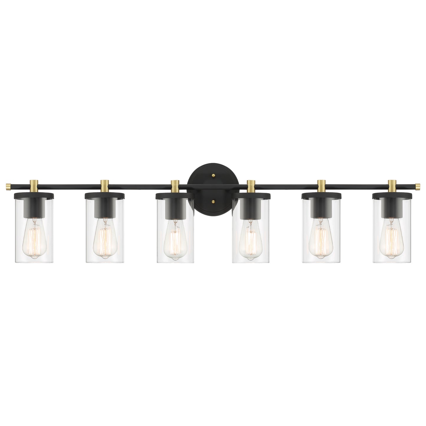 Iria 6-Light Bathroom Steel Black Vanity light