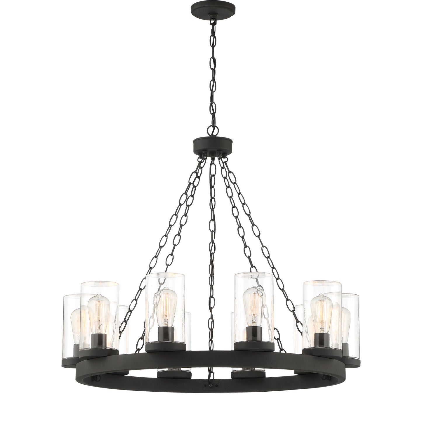 Arcadia 10-Light Rustic Wagon Wheel Chandelier