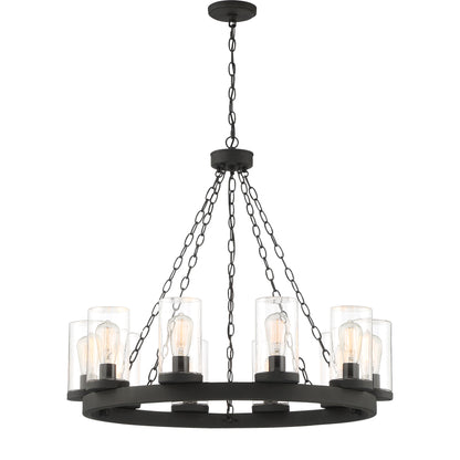 Arcadia 10-Light Rustic Wagon Wheel Chandelier