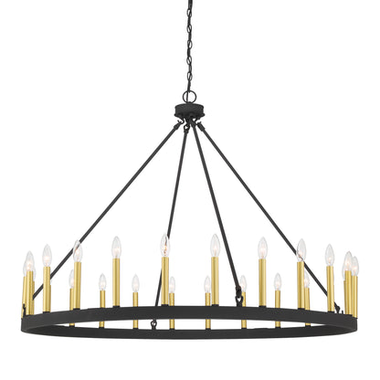 Hamden 24-Light Candle Style Wagon Wheel Chandelier UL Listed