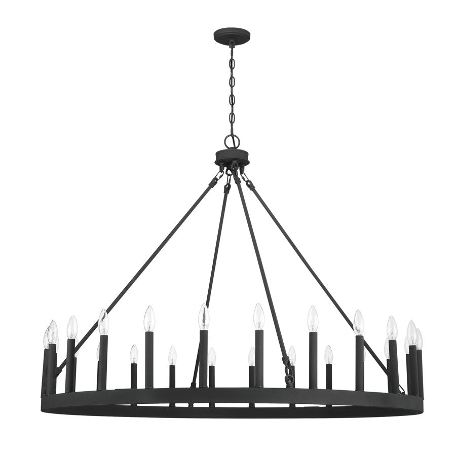 Hamden 24-Light Candle Style Wagon Wheel Chandelier UL Listed | ACROMA