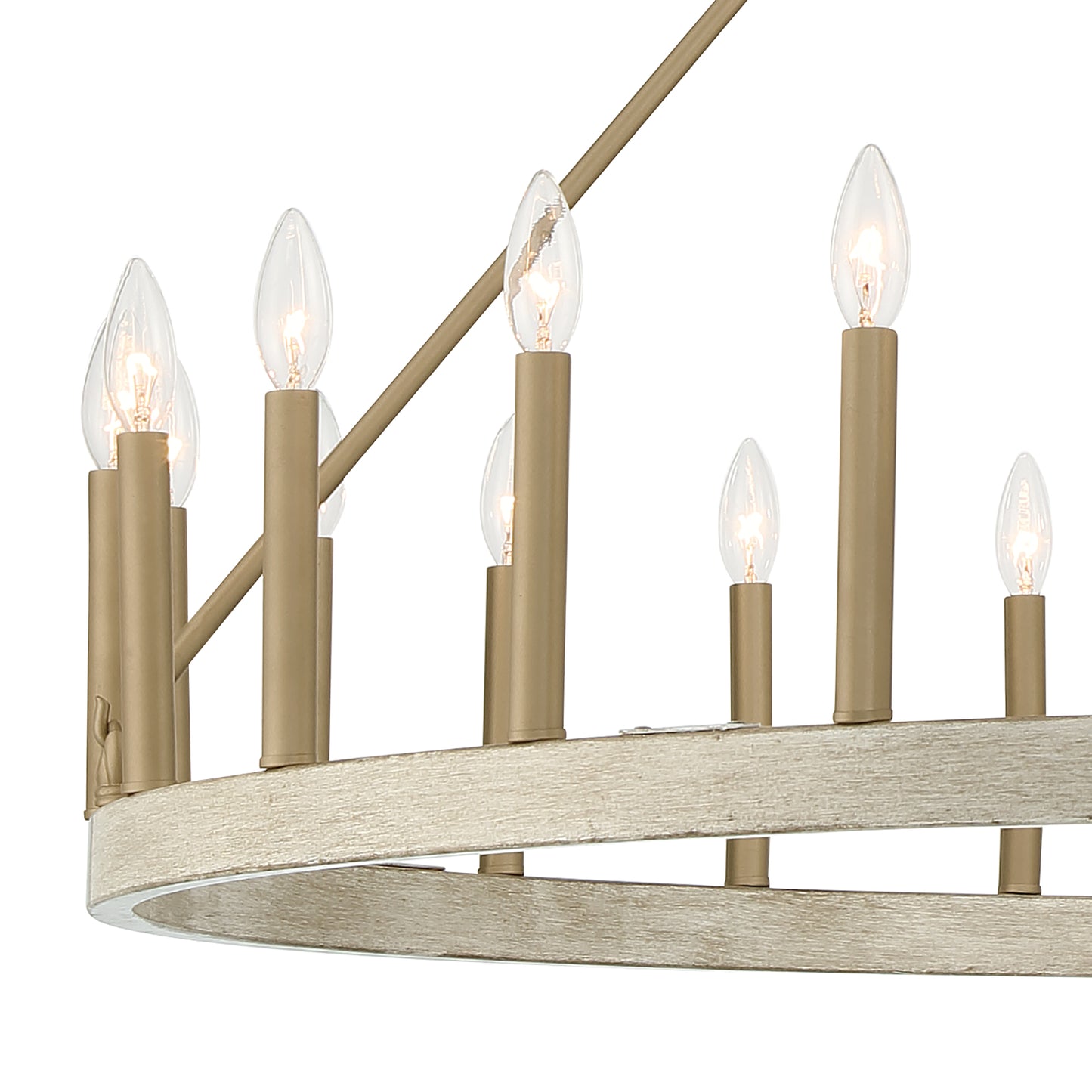 Hamden 24-Light Candle Style Wagon Wheel Chandelier UL Listed