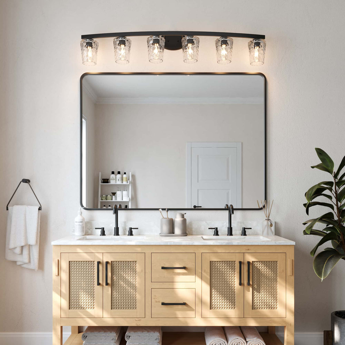 Waycross 6-Light Honeycomb Design Bathroom Vanity Light