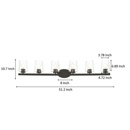 Waycross 6-Light Honeycomb Design Bathroom Vanity Light