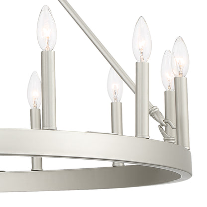 Martanae 15-Light Candle Style Wagon Wheel Chandelier UL Listed