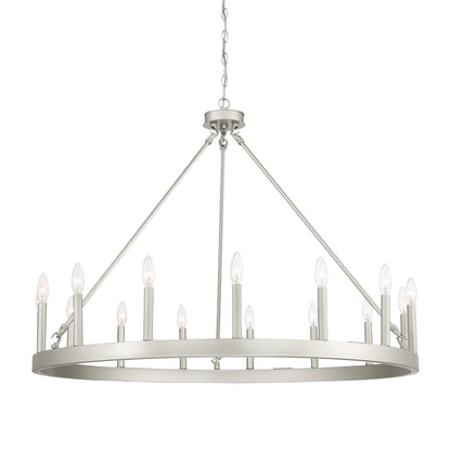 Martanae 15-Light Candle Style Wagon Wheel Chandelier UL Listed