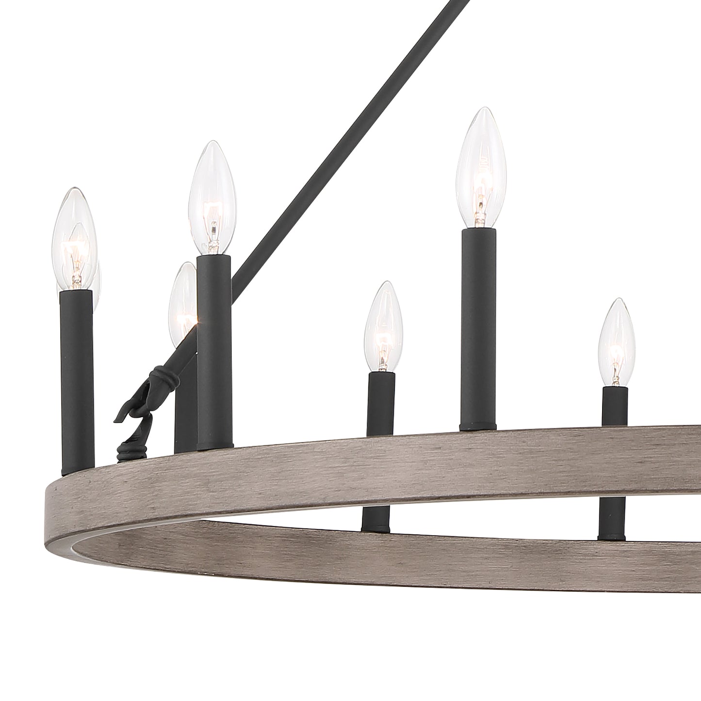 Martanae 15-Light Candle Style Wagon Wheel Chandelier UL Listed