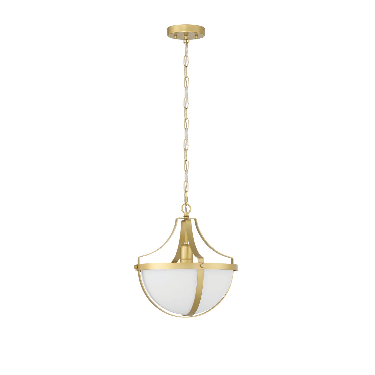 1 light semi gold sphere pendant (6) by ACROMA