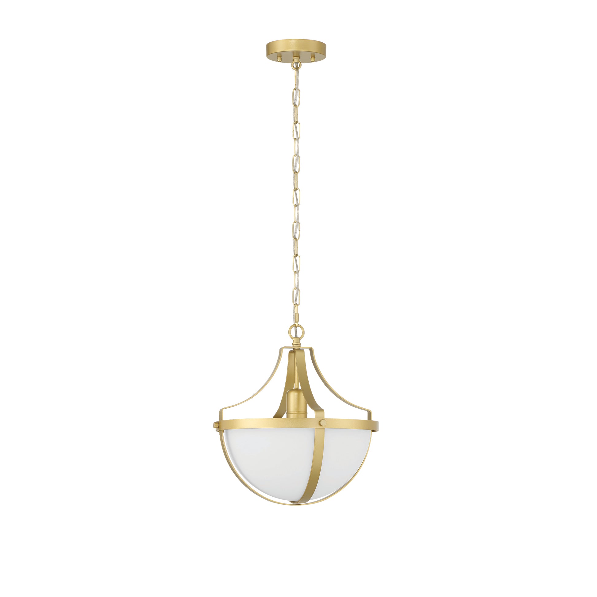 1 light semi gold sphere pendant (6) by ACROMA