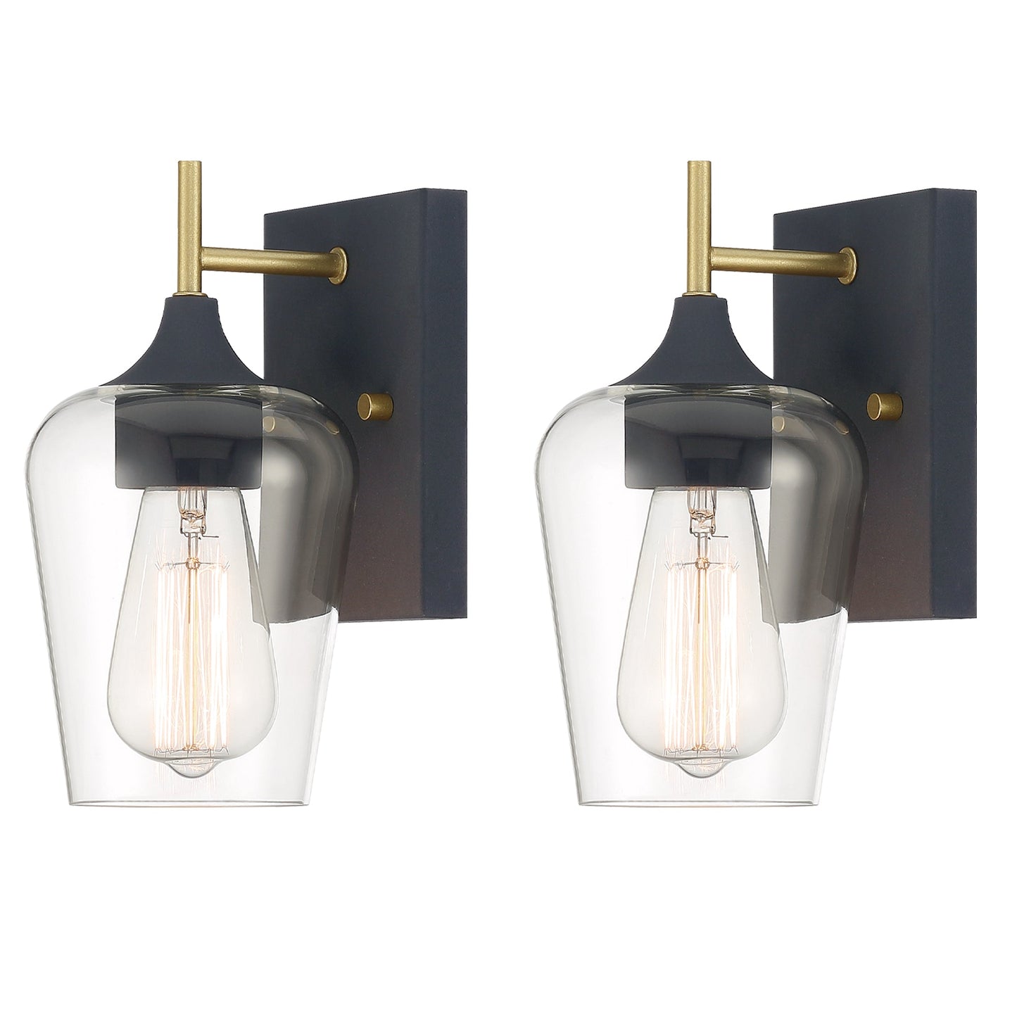 Sebring 1-Light Glass Wall Sconce (Set of 2)