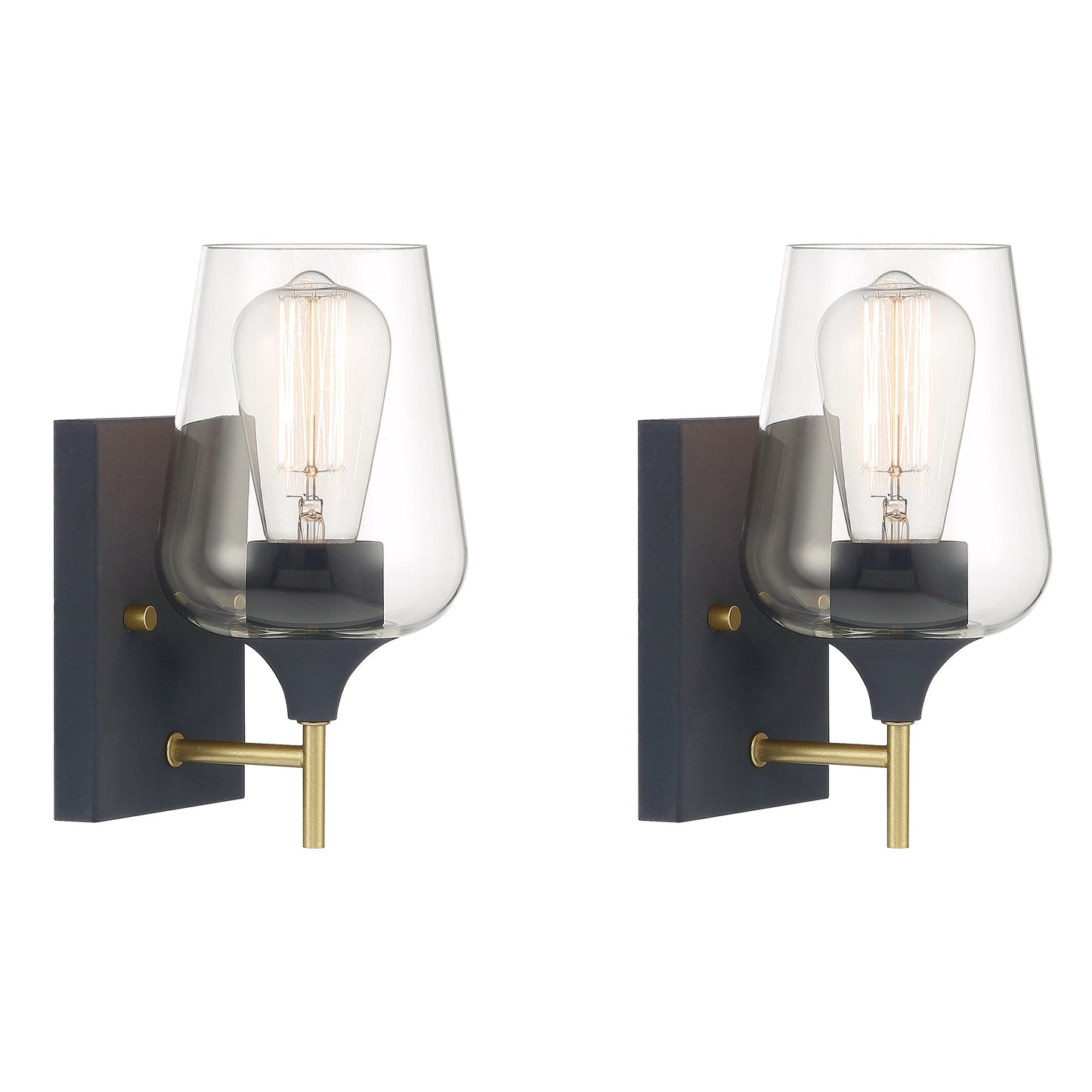 Sebring 1-Light Glass Wall Sconce (Set of 2)