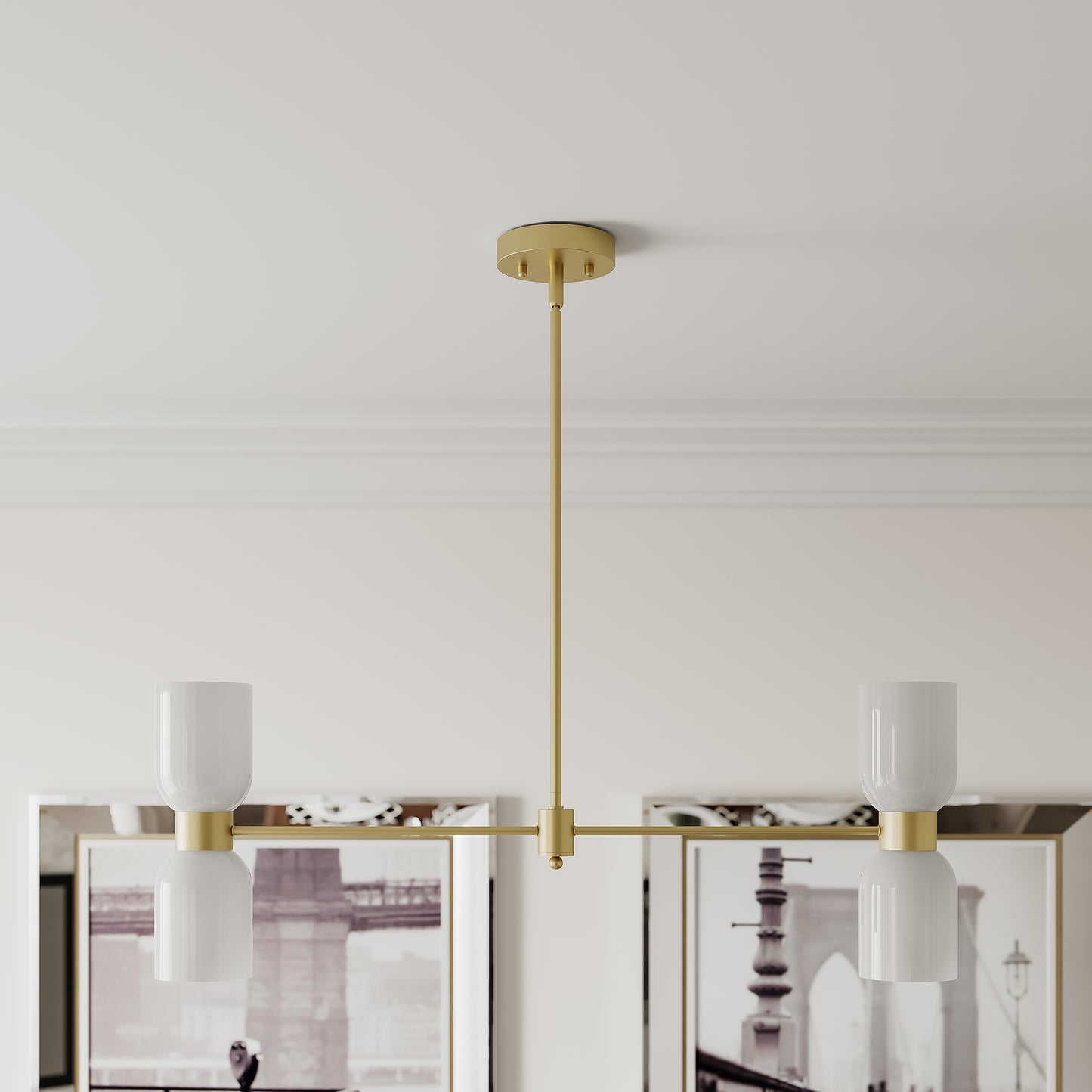 Carthage 4-Light Modern Linear Chandelier