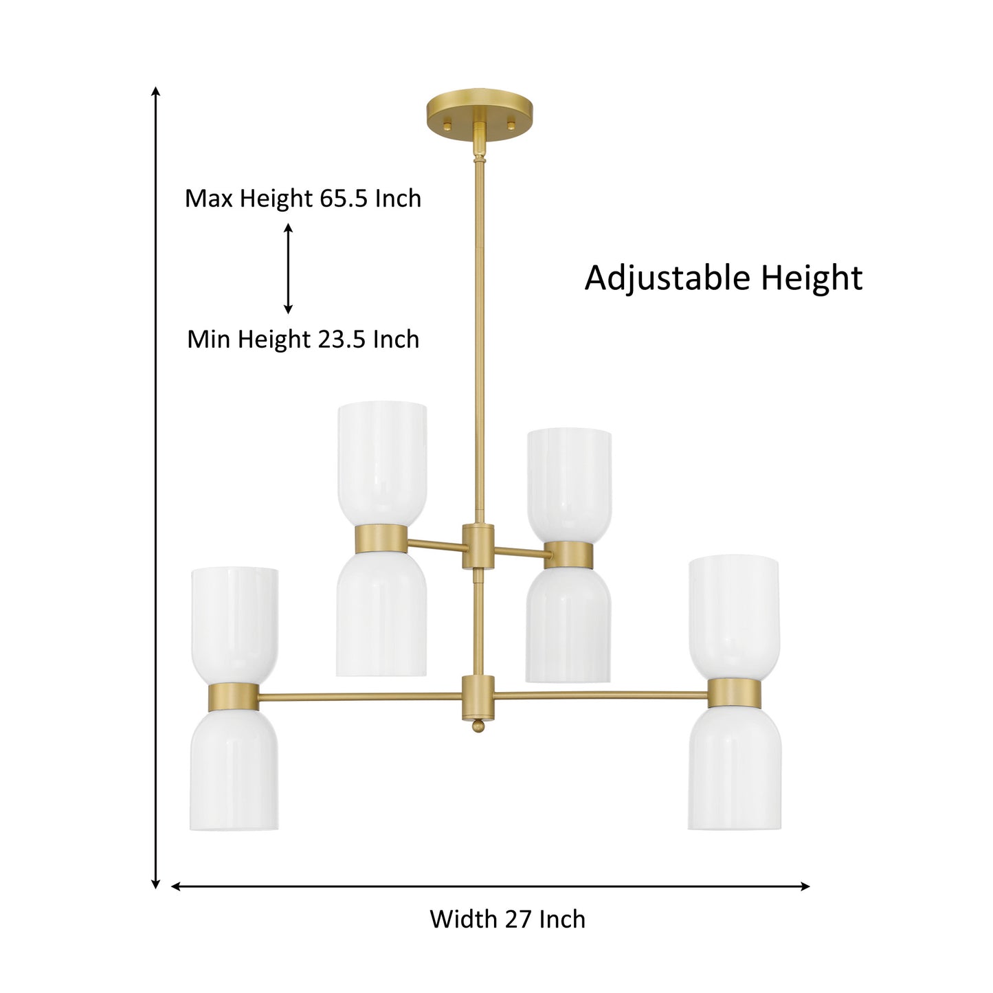 Carthage 8-Light Modern Linear Chandelier