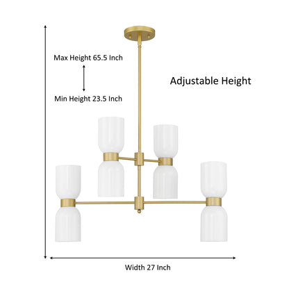 Carthage 8-Light Modern Linear Chandelier