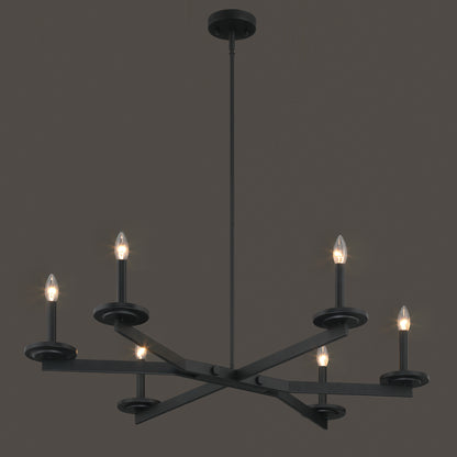 Adelina 6-Light Modern Linear Chandelier UL Listed