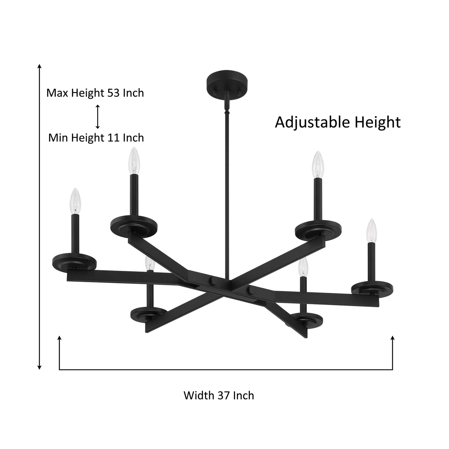 Adelina 6-Light Modern Linear Chandelier UL Listed