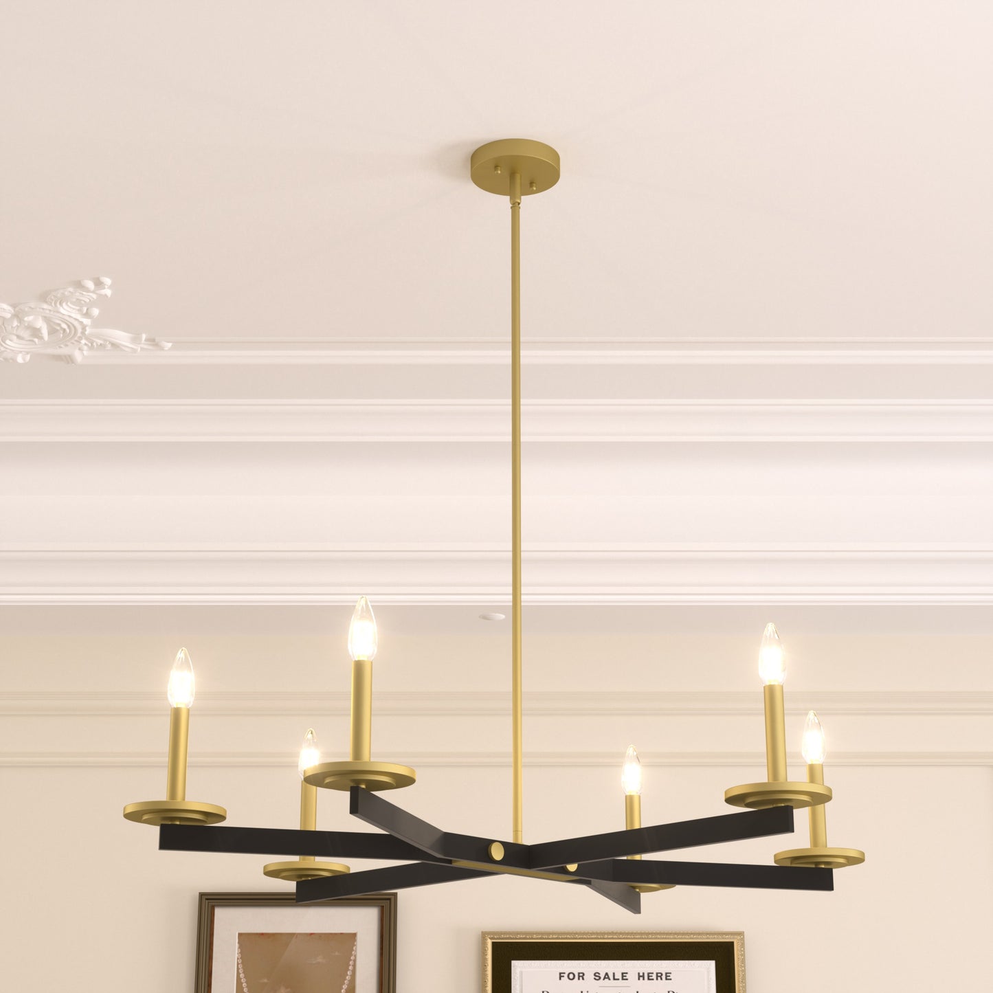 Adelina 6-Light Modern Linear Chandelier UL Listed