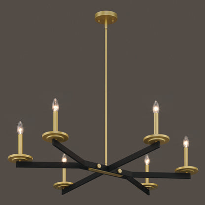 Adelina 6-Light Modern Linear Chandelier UL Listed