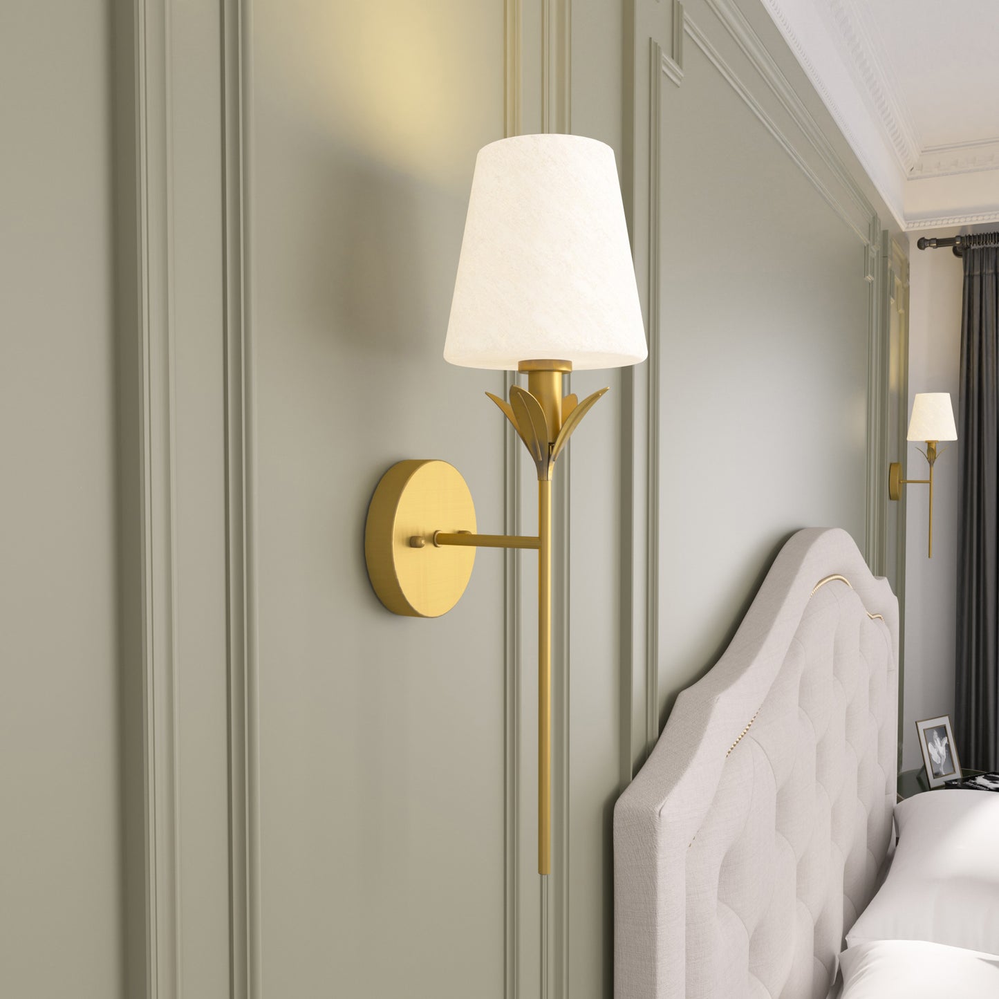 Aime 1-Light Vintage Gold Wallchiere