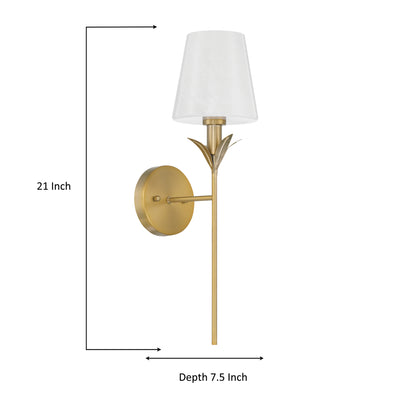 Aime 1-Light Vintage Gold Wallchiere