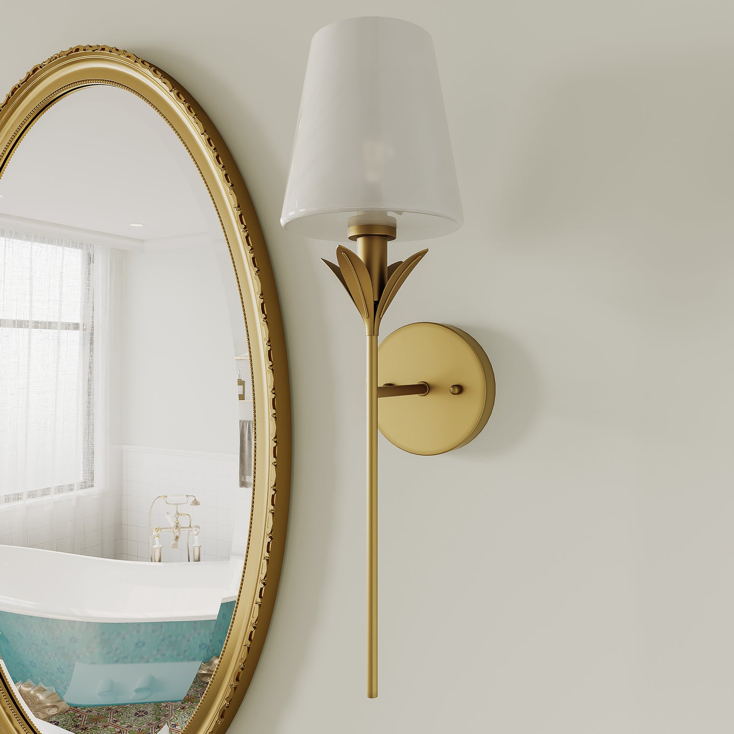 Aime 1-Light Vintage Gold Wallchiere