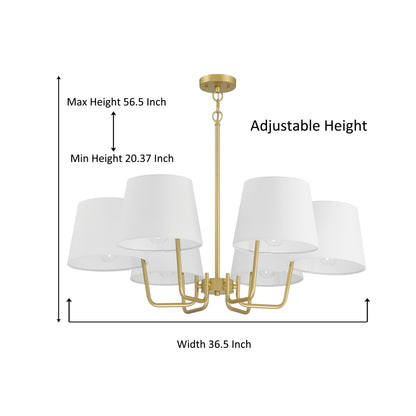 Lombard 6-Light Classic Traditional Chandelier