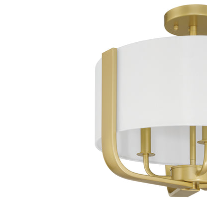 3 light fabric semi flush mount (7) by ACROMA