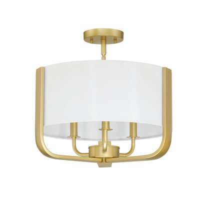 3 light fabric semi flush mount (6) by ACROMA