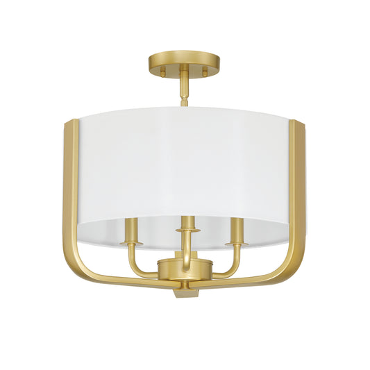 3 light fabric semi flush mount (6) by ACROMA