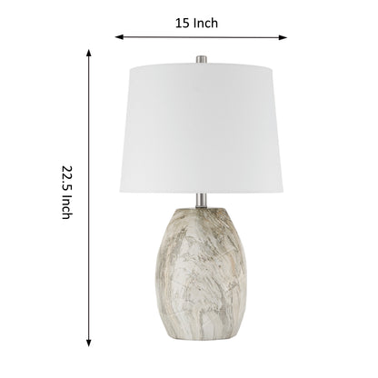 Cairo 1-Light Marble Ceramic Table Lamp (Set of 2)