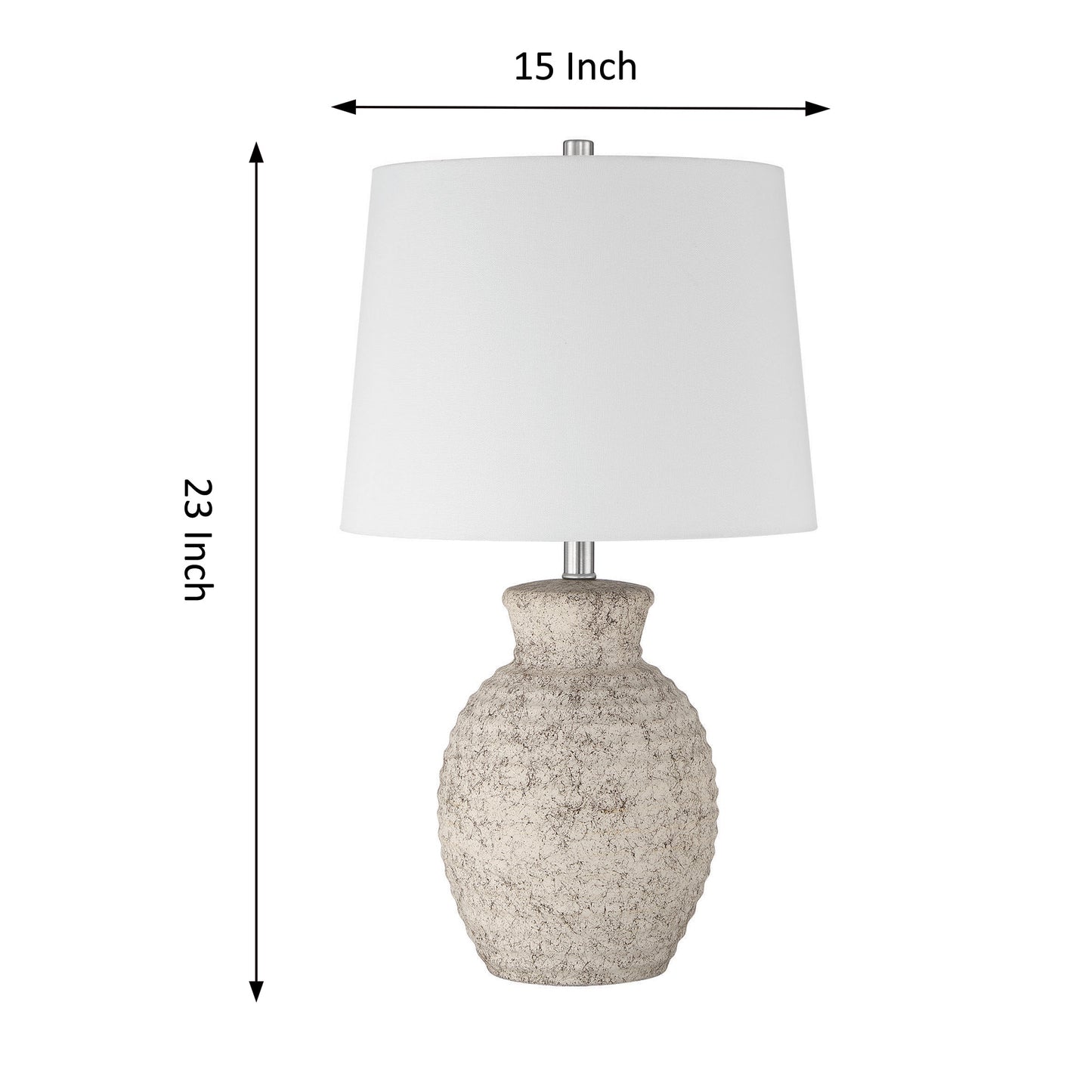 Lampe de table en céramique blanche à 1 ampoule Novato (lot de 2)