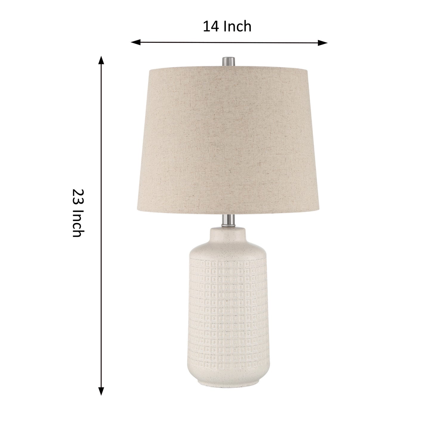 Lampe de table beige à 1 lampe Aelicia (lot de 2)