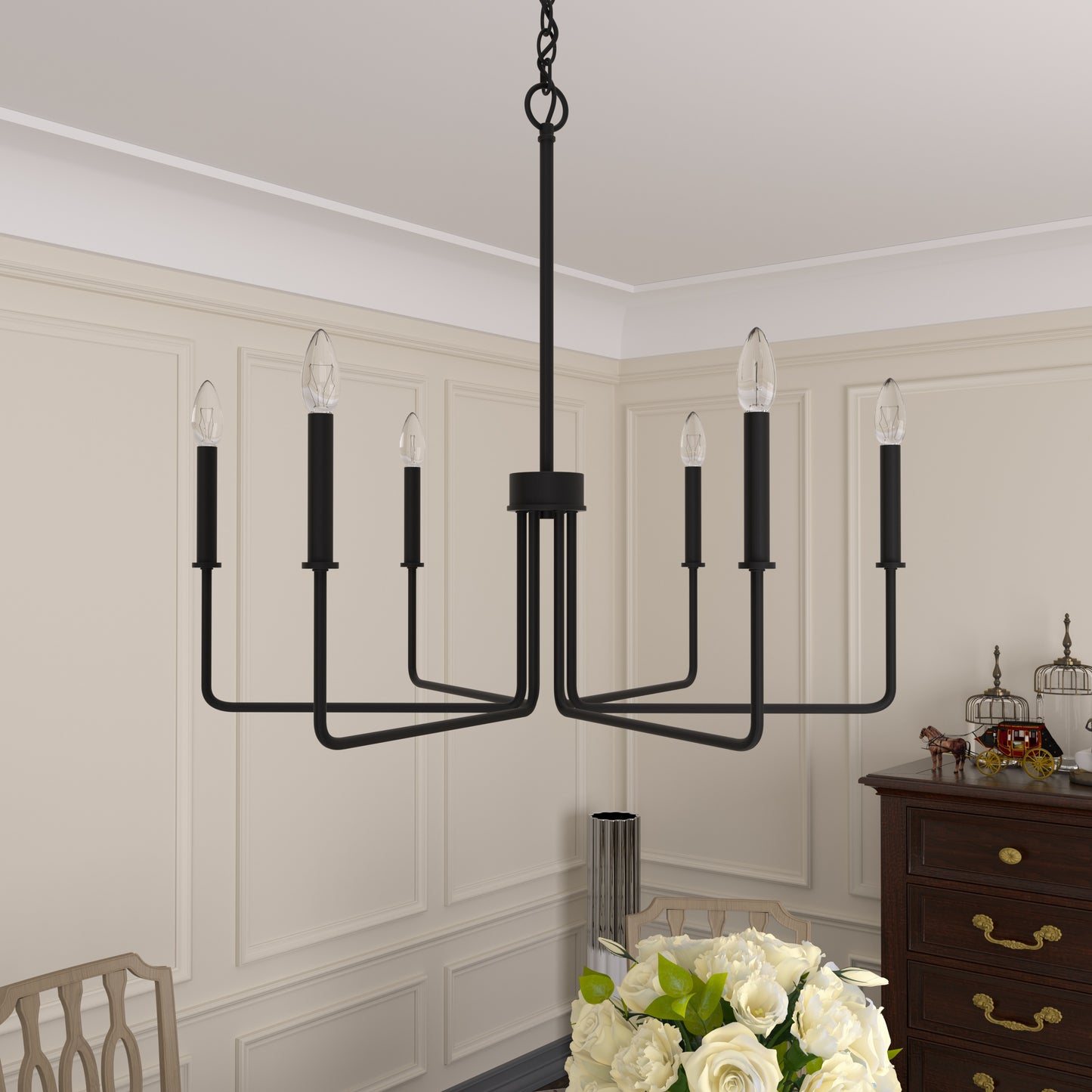 Stabiae 6-Light Classic Linear Chandelier