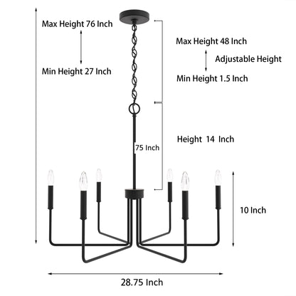 Stabiae 6-Light Classic Linear Chandelier