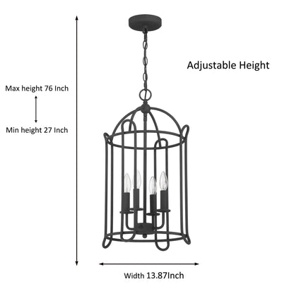 Lustre cage à lanterne à 4 lumières Telluride