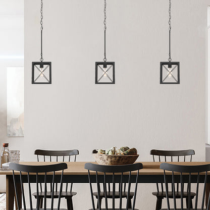 Alodie 1-Light Lantern Square Pendant UL Listed