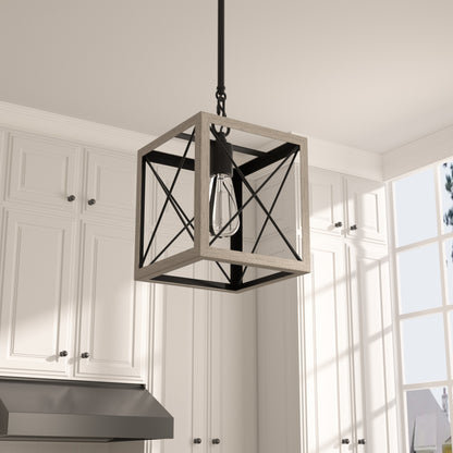 Alodie 1-Light Lantern Square Pendant UL Listed