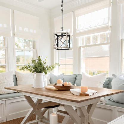 Alodie 1-Light Lantern Square Pendant UL Listed