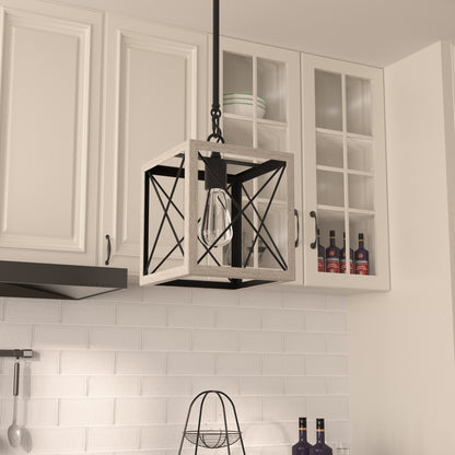 Alodie 1-Light Lantern Square Pendant UL Listed