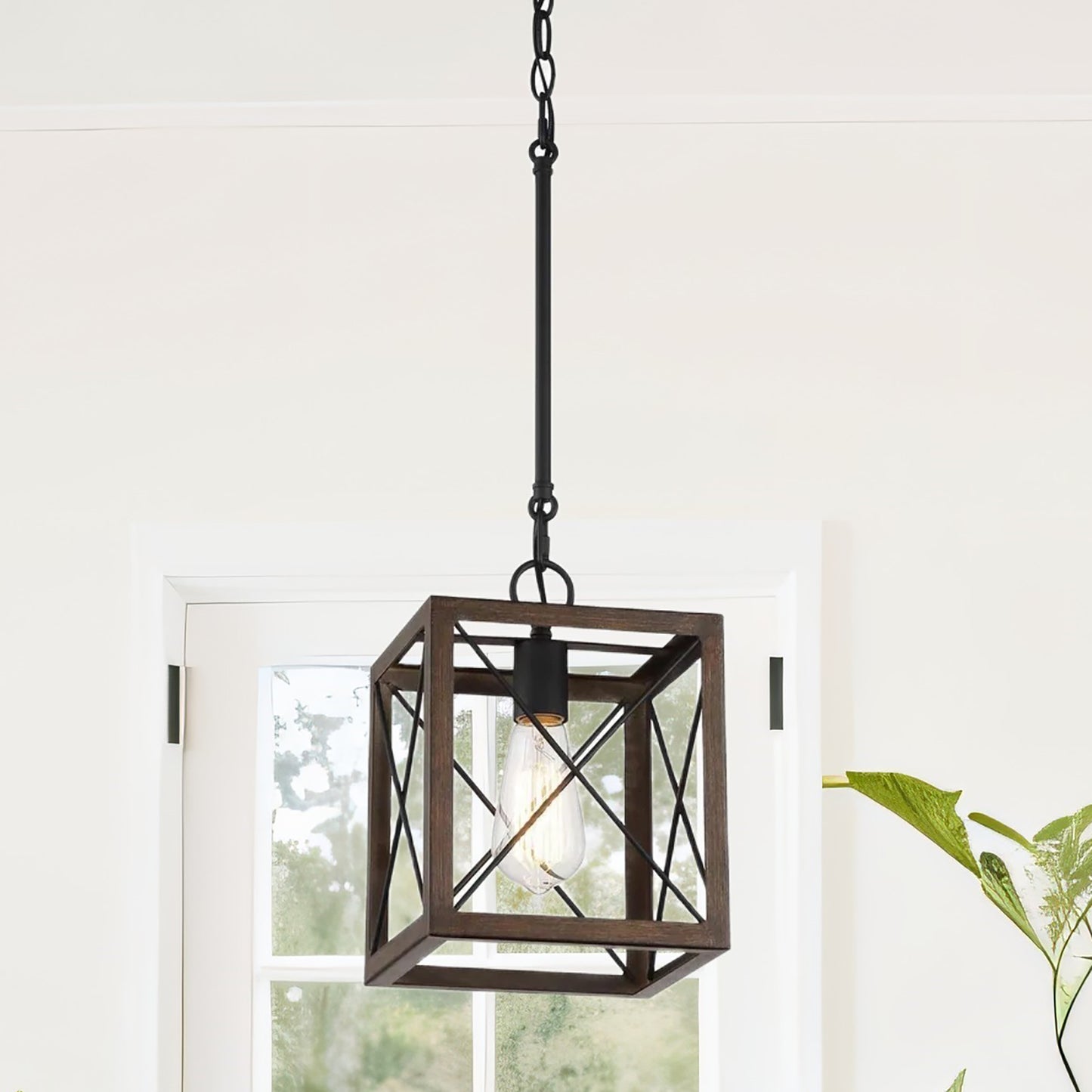 Alodie 1-Light Lantern Square Pendant UL Listed