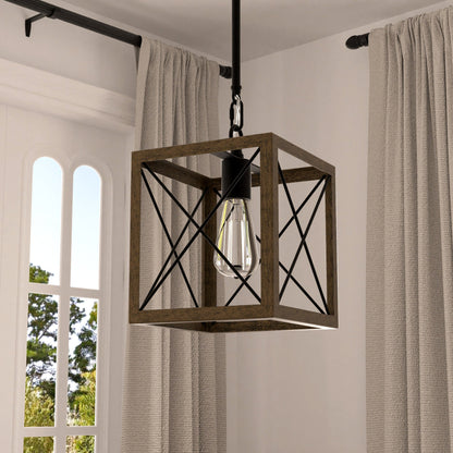 Alodie 1-Light Lantern Square Pendant UL Listed