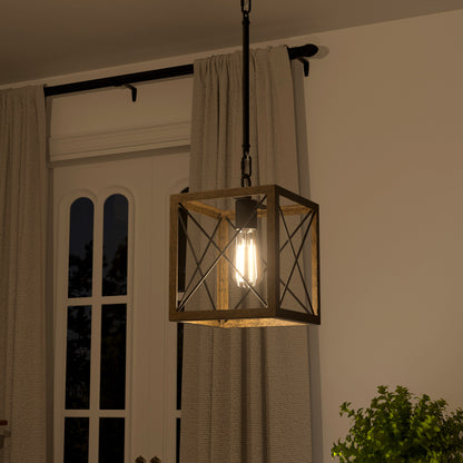 Alodie 1-Light Lantern Square Pendant UL Listed