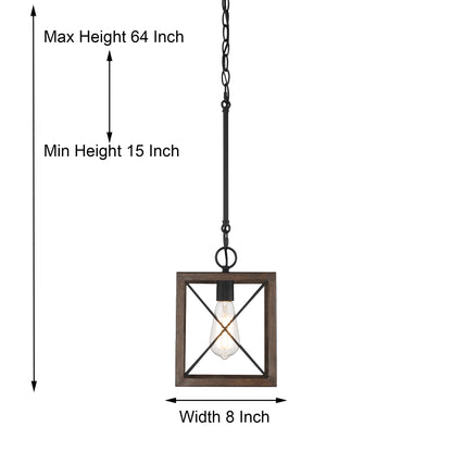 Lanterne suspendue carrée à 1 ampoule Alodie homologuée UL