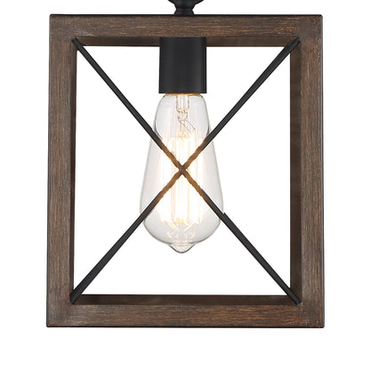 Alodie 1-Light Lantern Square Pendant UL Listed