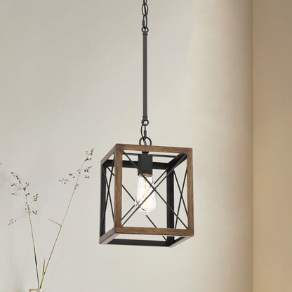 Alodie 1-Light Lantern Square Pendant UL Listed